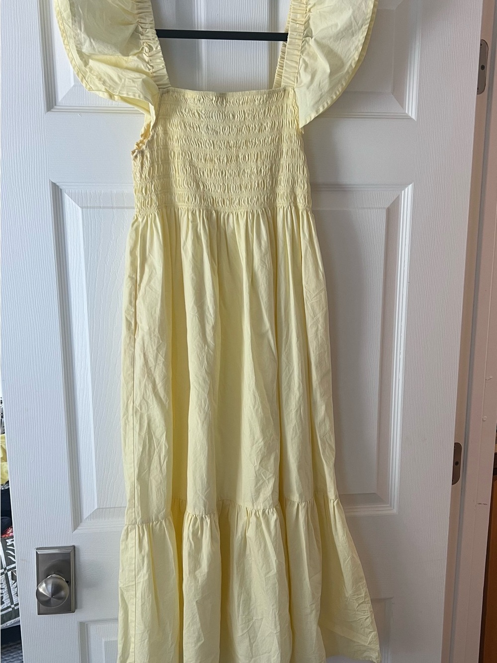 Yellow Ruffle Strap Maxi Dress